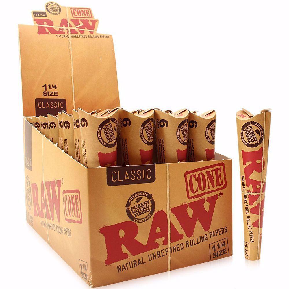 RAW Classic 1 1/4 size Pre-Rolled Cones - 6 PACK
