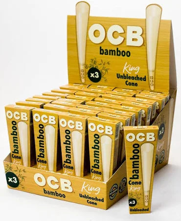 OCB Bamboo Pre-Rolled Cones King Size - 3 Pack